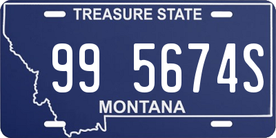 MT license plate 995674S