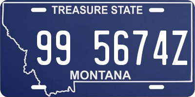 MT license plate 995674Z