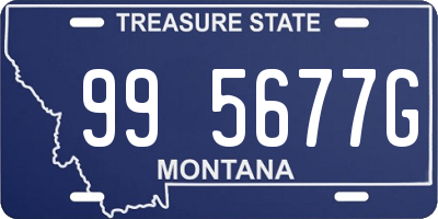 MT license plate 995677G