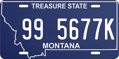 MT license plate 995677K