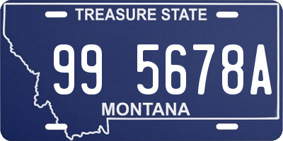 MT license plate 995678A