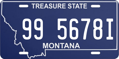 MT license plate 995678I