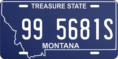 MT license plate 995681S
