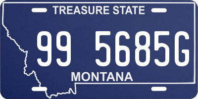 MT license plate 995685G