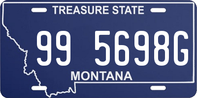 MT license plate 995698G
