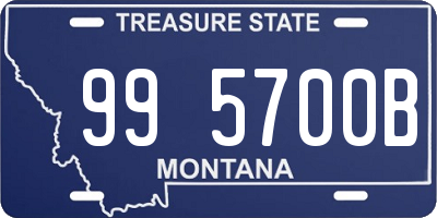 MT license plate 995700B