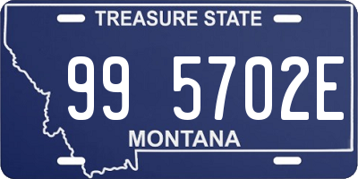 MT license plate 995702E