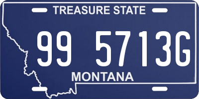 MT license plate 995713G