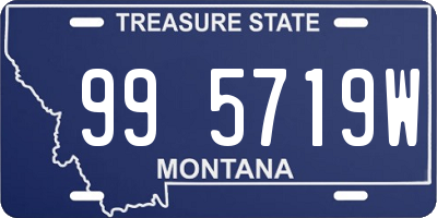 MT license plate 995719W