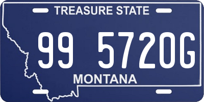 MT license plate 995720G