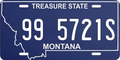 MT license plate 995721S