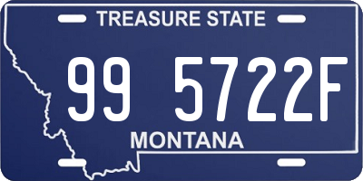 MT license plate 995722F