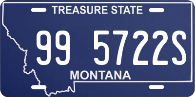 MT license plate 995722S