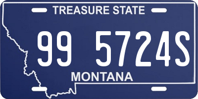 MT license plate 995724S