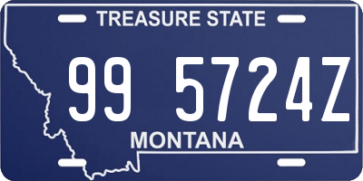 MT license plate 995724Z