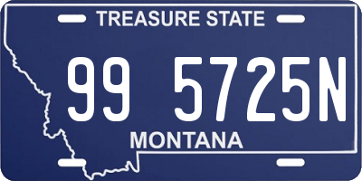 MT license plate 995725N