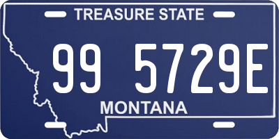 MT license plate 995729E