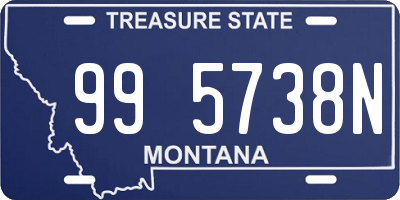 MT license plate 995738N