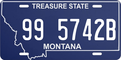 MT license plate 995742B