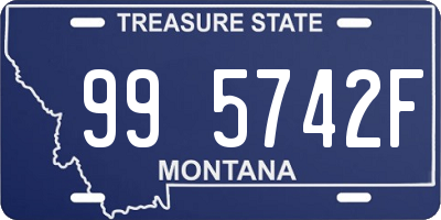 MT license plate 995742F