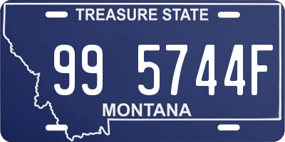 MT license plate 995744F