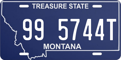 MT license plate 995744T