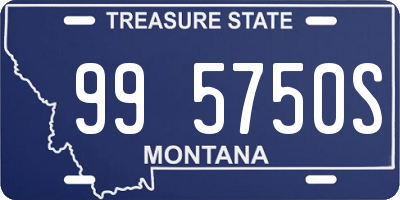 MT license plate 995750S