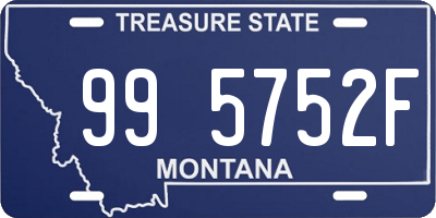 MT license plate 995752F