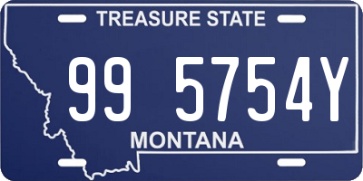 MT license plate 995754Y