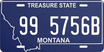 MT license plate 995756B