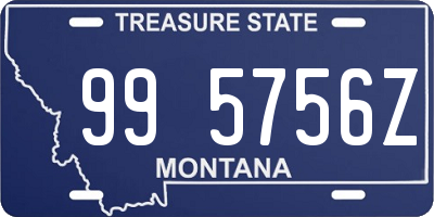 MT license plate 995756Z