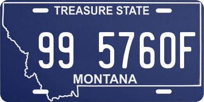 MT license plate 995760F