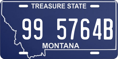 MT license plate 995764B