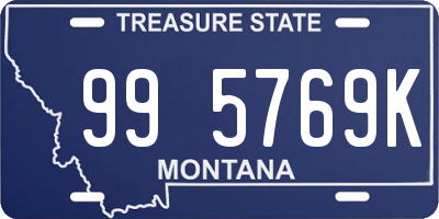 MT license plate 995769K