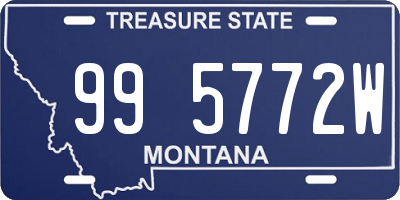 MT license plate 995772W