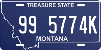 MT license plate 995774K