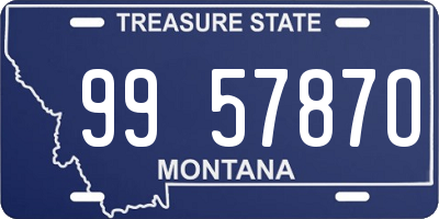 MT license plate 995787O