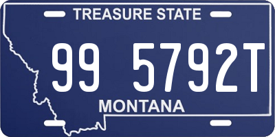 MT license plate 995792T