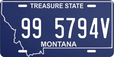 MT license plate 995794V