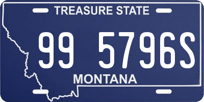 MT license plate 995796S