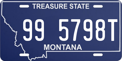 MT license plate 995798T