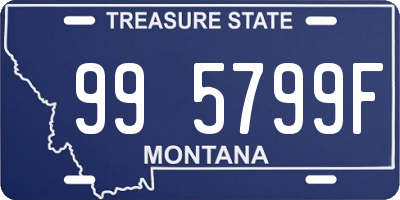 MT license plate 995799F