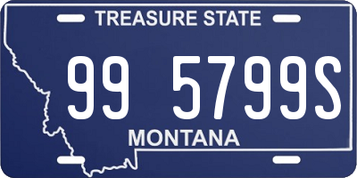 MT license plate 995799S