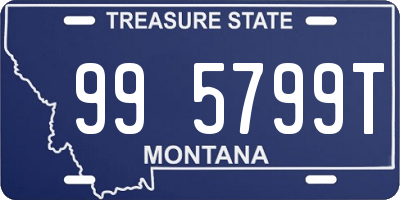 MT license plate 995799T