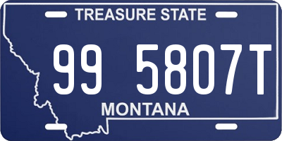 MT license plate 995807T