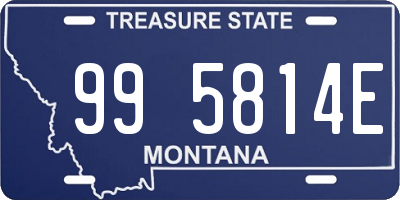 MT license plate 995814E