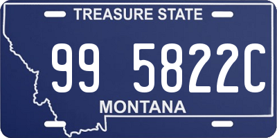 MT license plate 995822C
