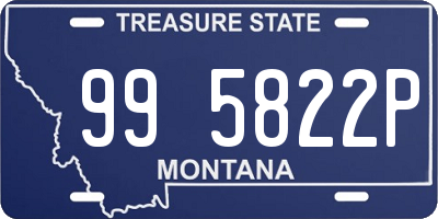 MT license plate 995822P