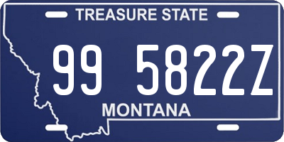 MT license plate 995822Z