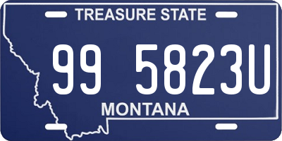 MT license plate 995823U